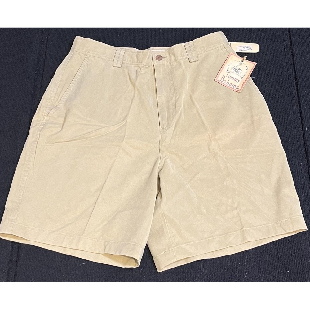 Tommy Bahama Shorts Mens 32 Khaki Trinidad Classic Chino Relax Flat Front NWT‎